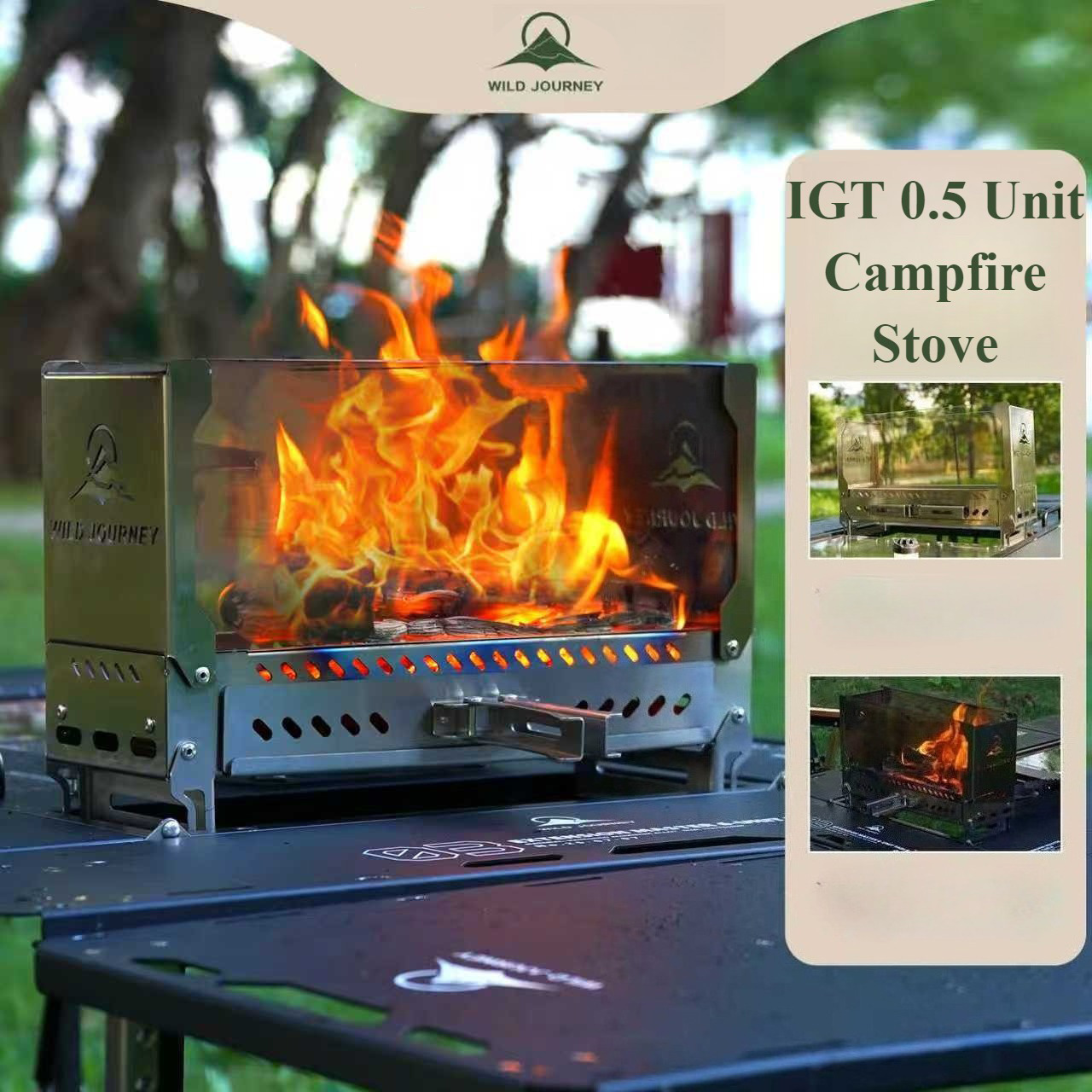 Outdoor Camping Oven - SmiloDon Camping Pieghevole Brasero IGT Half-Unit