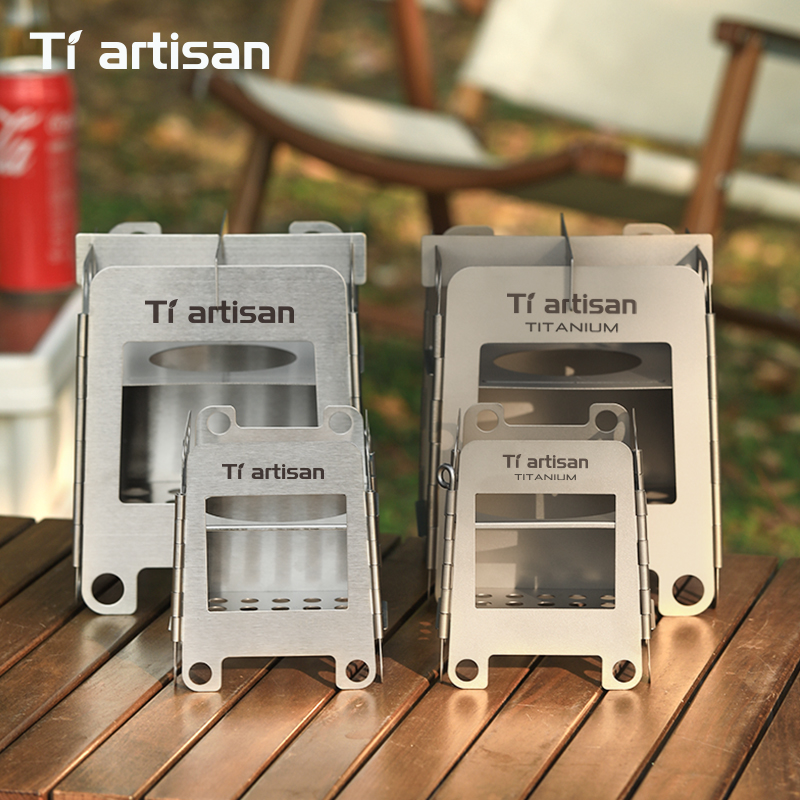 Outdoor Camping Stove Wood - Fornello da Campeggio Tiartisan in Acciaio