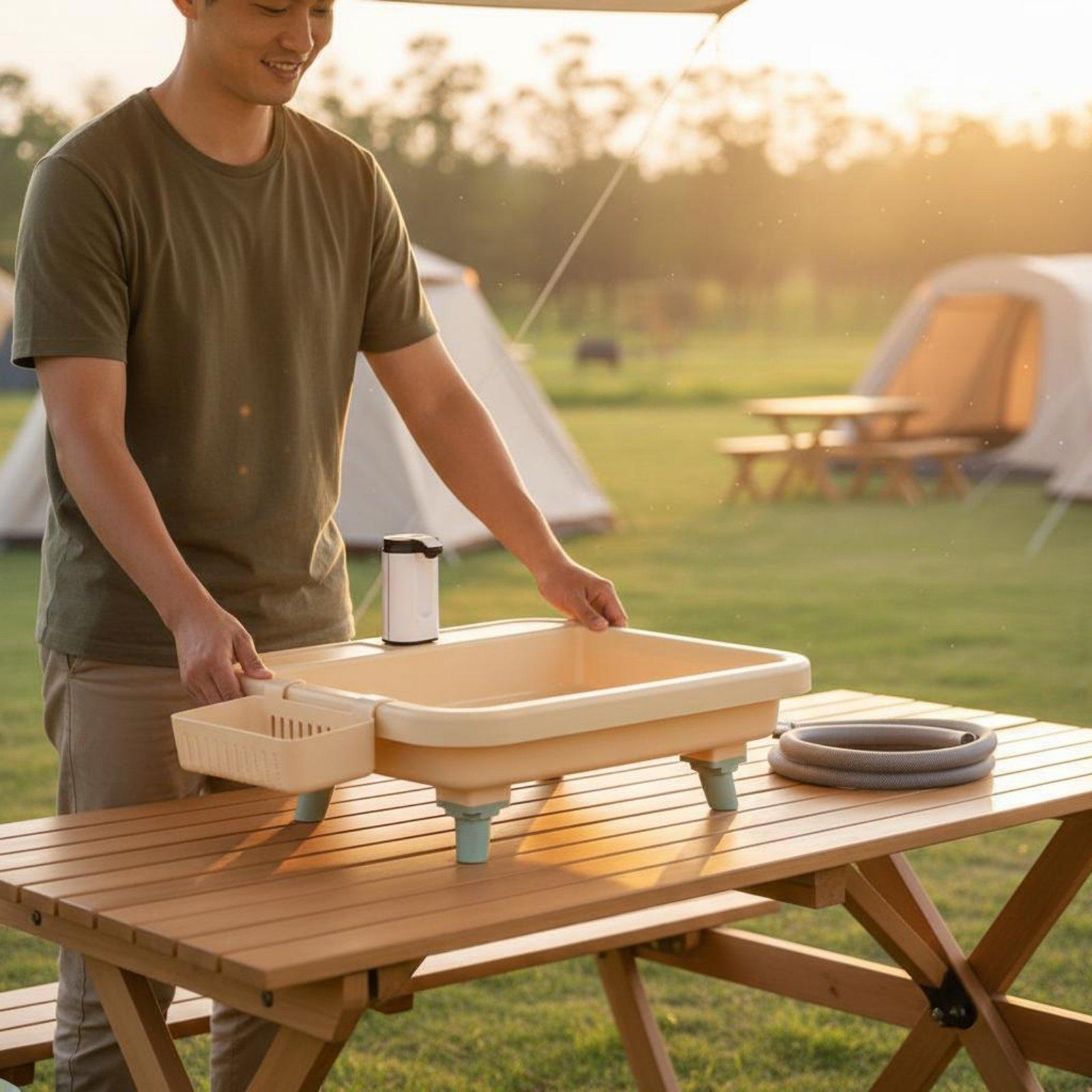 Outdoor Camp - Lavandino da Campeggio Portatile con Rubinetto
