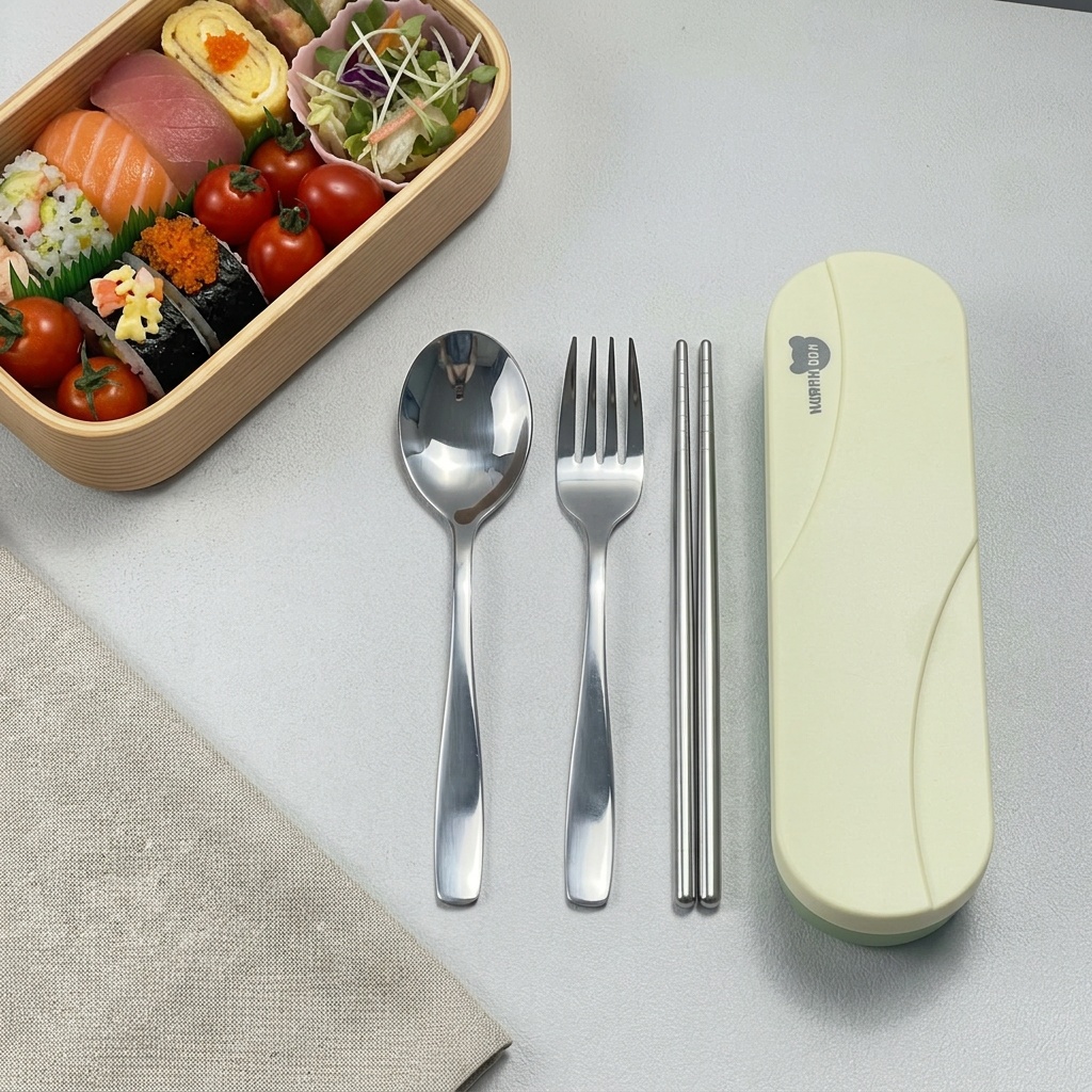 Outdoor Camping Activities - Set di posate portatile in acciaio
