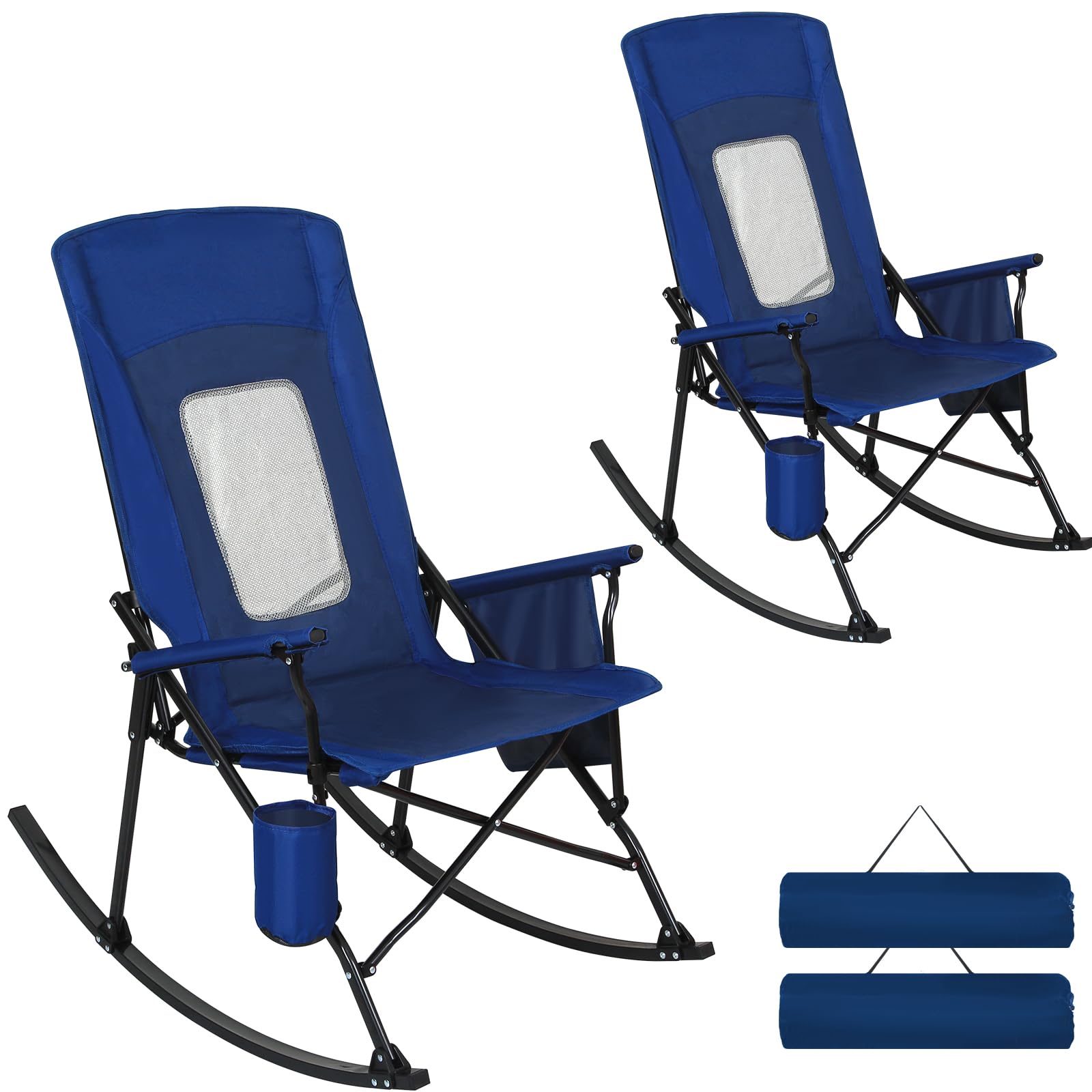 Outdoor Camping Rocker - Confezione da 2 Sedie a Dondolo