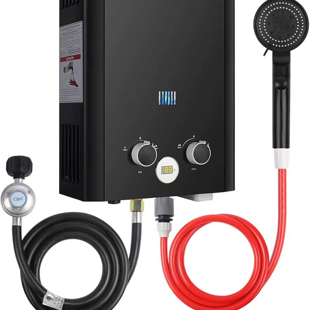 Outdoor Camping Trailer - Scaldabagno Istantaneo a Propano Senza Serbatoio,