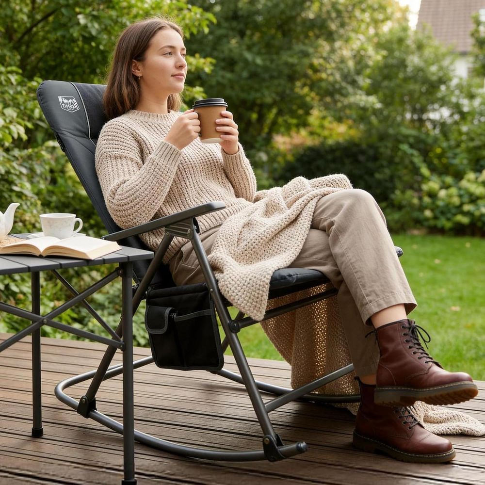 Outdoor Camping Rocker - Sedia a dondolo da campeggio oversize,