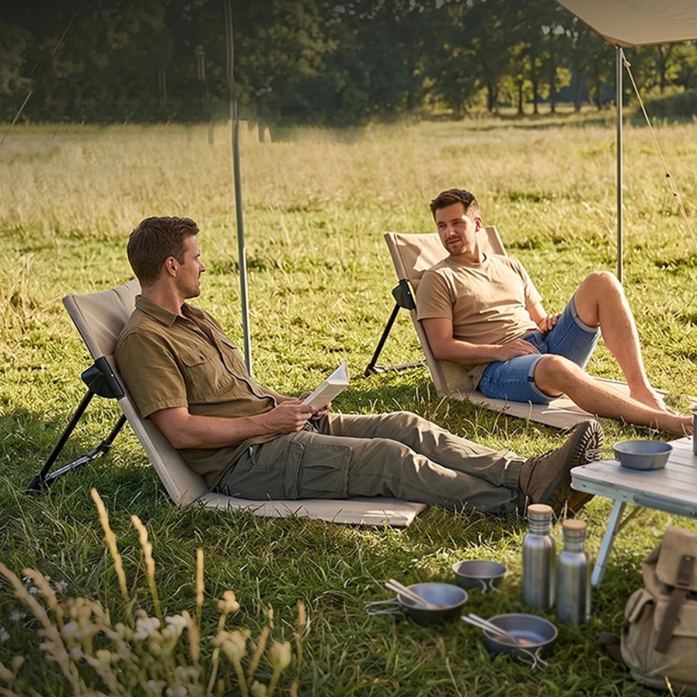 Outdoor Camping Recliner - Sedia Pieghevole da Spiaggia per Vacanze,
