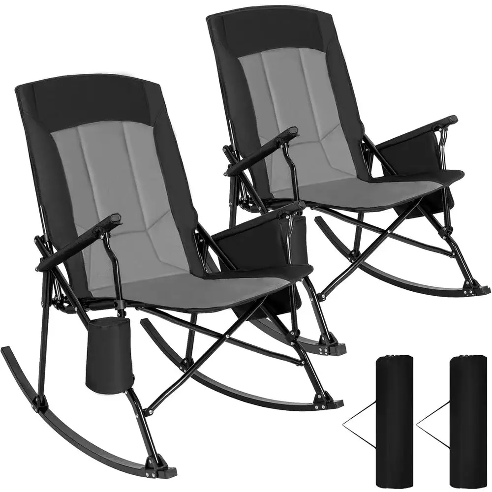 Outdoor Camping Rocker - Sedia a dondolo portatile con schienale