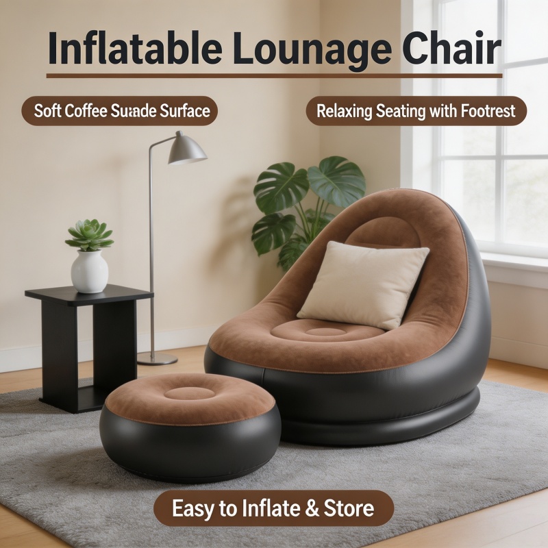 Outdoor Camping Recliner - Divano Gonfiabile Pieghevole per Esterni con