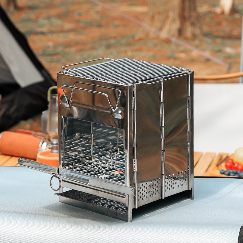 Outdoor Camping Stove Wood - Fornello da campeggio pieghevole ultraleggero e