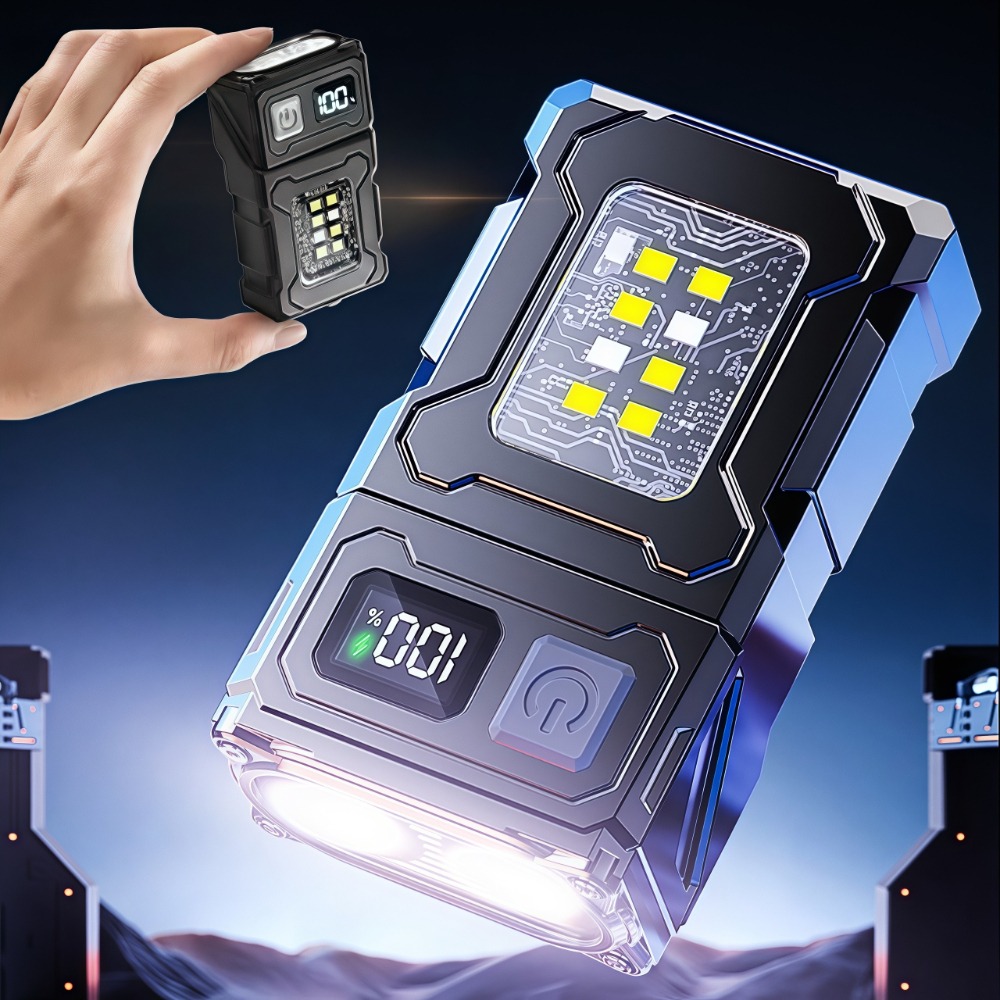Outdoor Camping Lights - Mini Torcia LED Ricaricabile con Clip