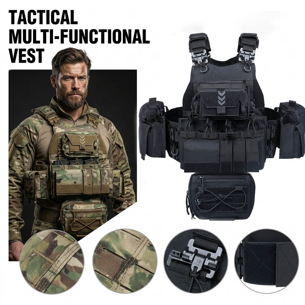 Outdoor Camping Games - Gilet da Addestramento Mimetico per Airsoft,