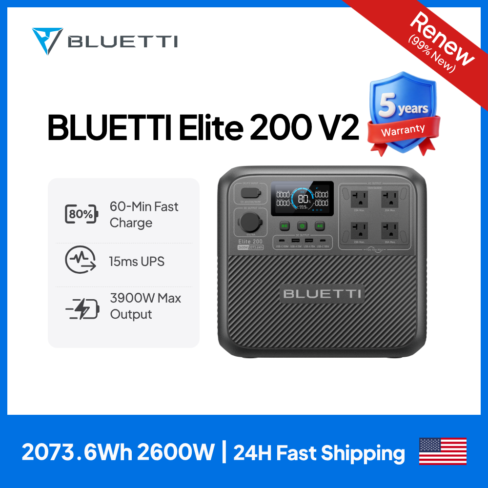 Outdoor Camping Oven - 【Rinnovato】BLUETTI Elite 200 V2 Stazione di