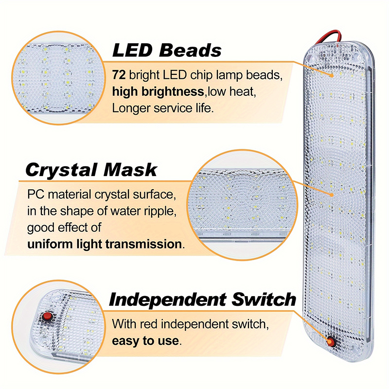 Luce Interna per Auto a 72 LED - Outdoor Camping Trailer recensione e prezzo