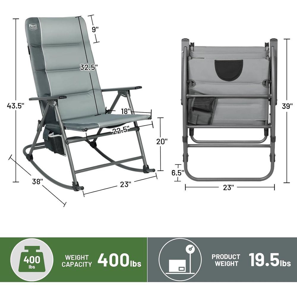 Sedia a dondolo da campeggio o - Outdoor Camping Rocker recensione e prezzo