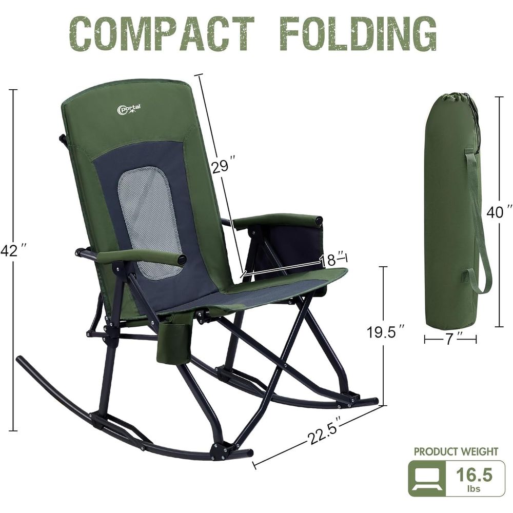 Sedia a dondolo da campeggio p - Outdoor Camping Rocker recensione e prezzo