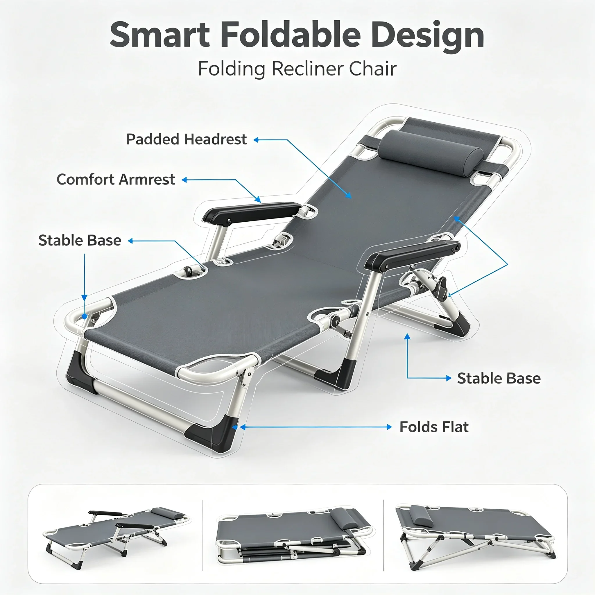 Sedia Pieghevole da Ufficio pe - Outdoor Camping Recliner recensione e prezzo