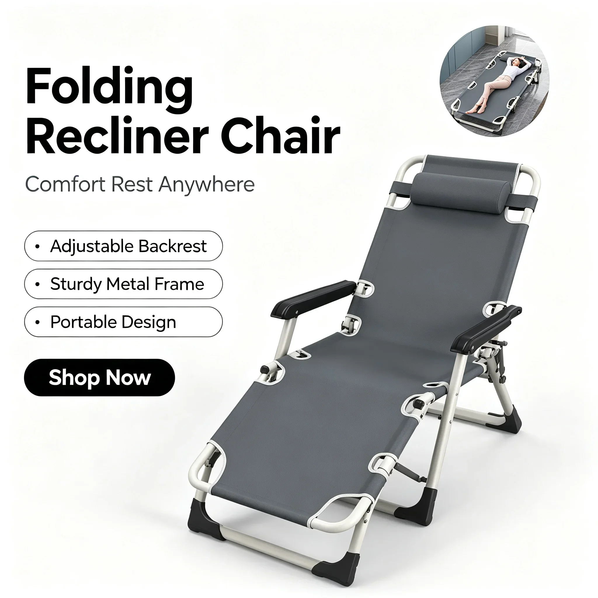 Sedia Pieghevole da Ufficio pe - Outdoor Camping Recliner recensione e prezzo