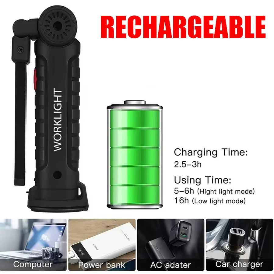 Torcia da lavoro magnetica ric - Outdoor Camping Light Portable recensione e prezzo