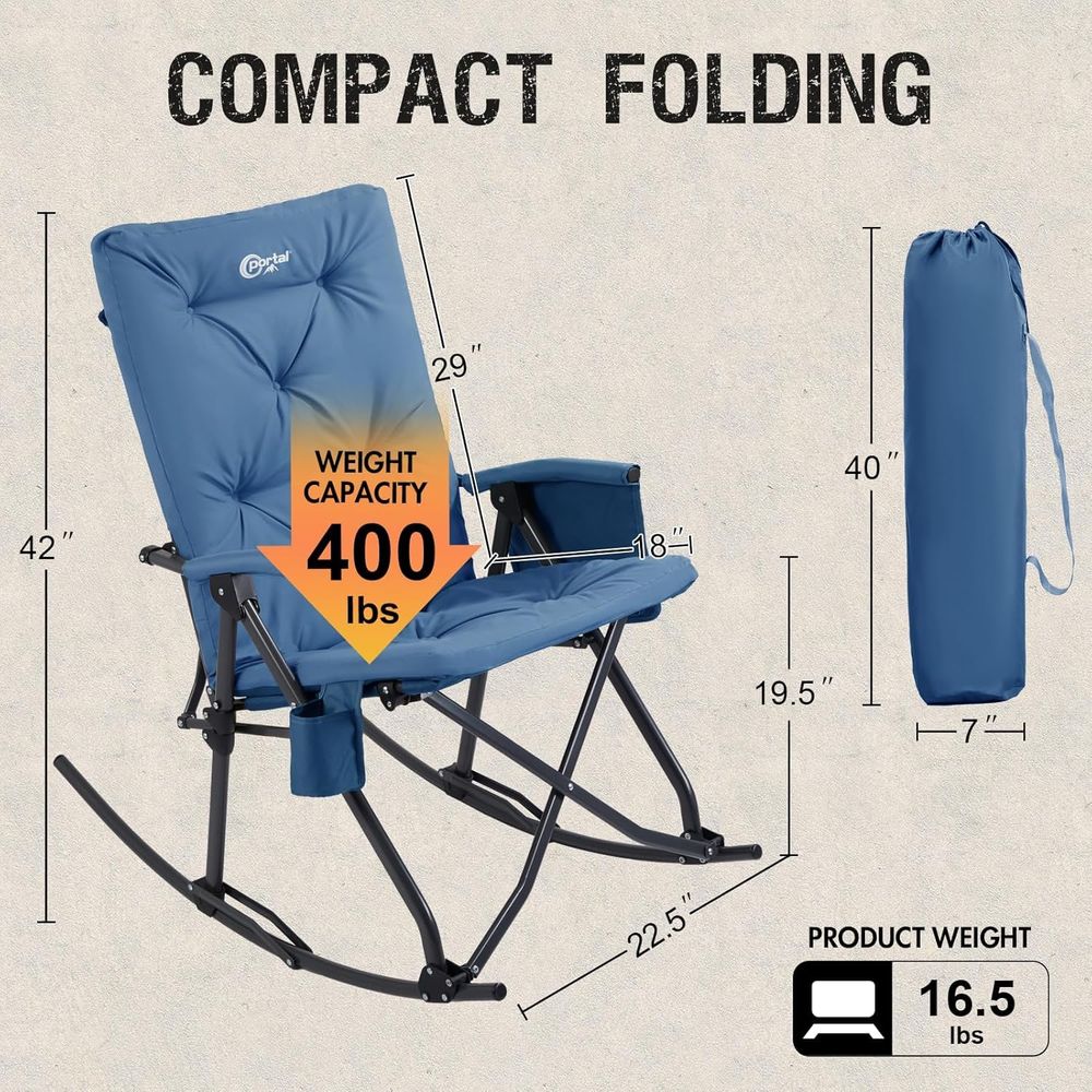Sedia a dondolo da campeggio p - Outdoor Camping Rocker recensione e prezzo