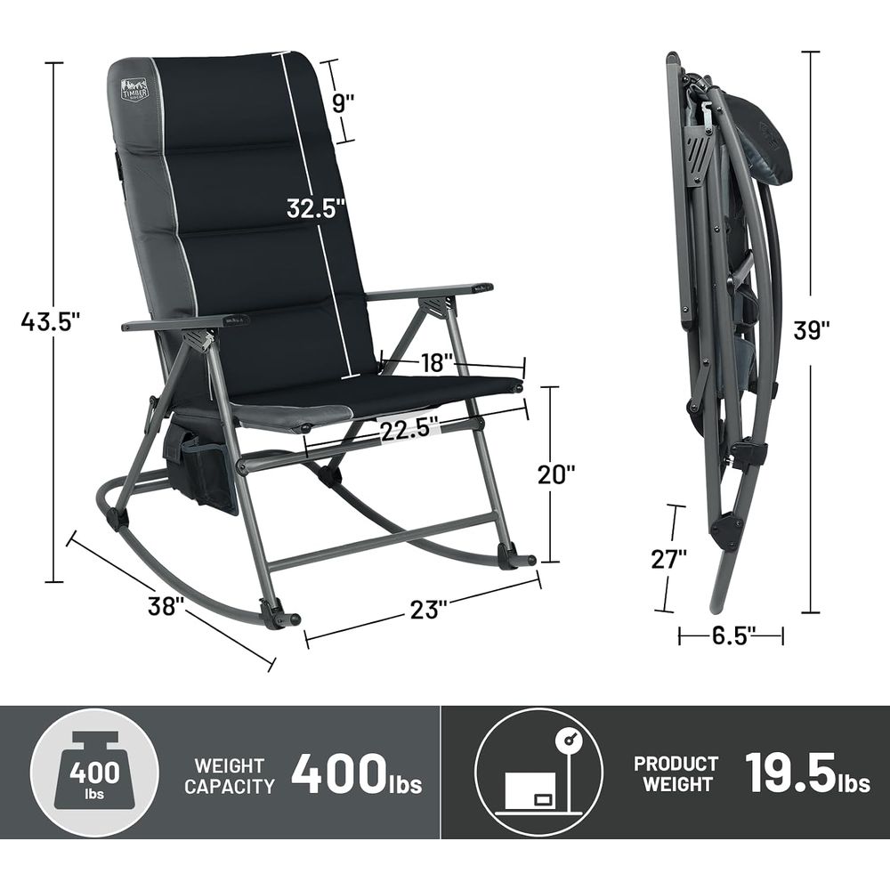 Sedia a dondolo da campeggio o - Outdoor Camping Rocker recensione e prezzo