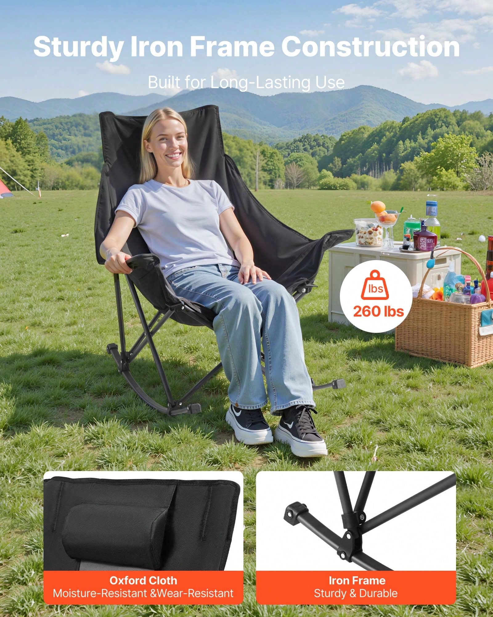 Sedia da Campeggio a Dondolo,  - Outdoor Camping Rocker recensione e prezzo