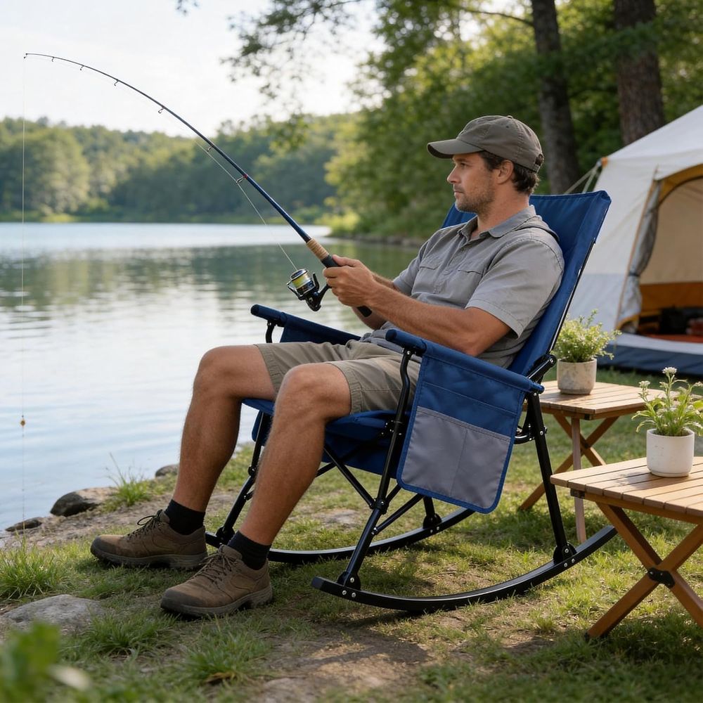 Set di 2 Sedie a Dondolo Porta - Outdoor Camping Rocker recensione e prezzo