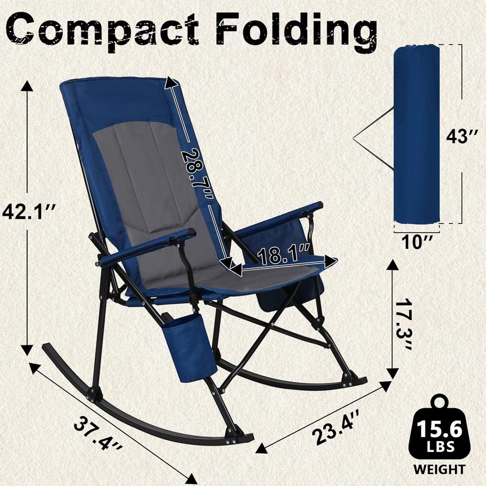 Set di 2 Sedie a Dondolo Porta - Outdoor Camping Rocker recensione e prezzo