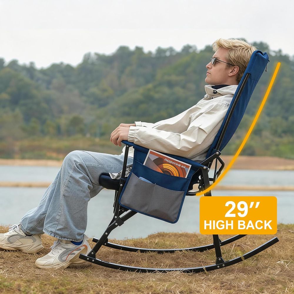 Set di 2 Sedie a Dondolo Porta - Outdoor Camping Rocker recensione e prezzo