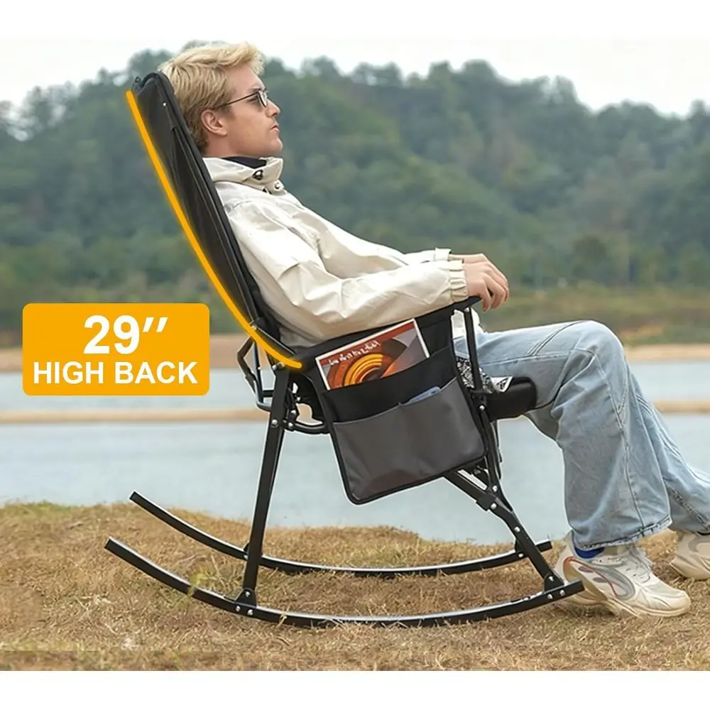 Sedia a dondolo portatile con  - Outdoor Camping Rocker recensione e prezzo