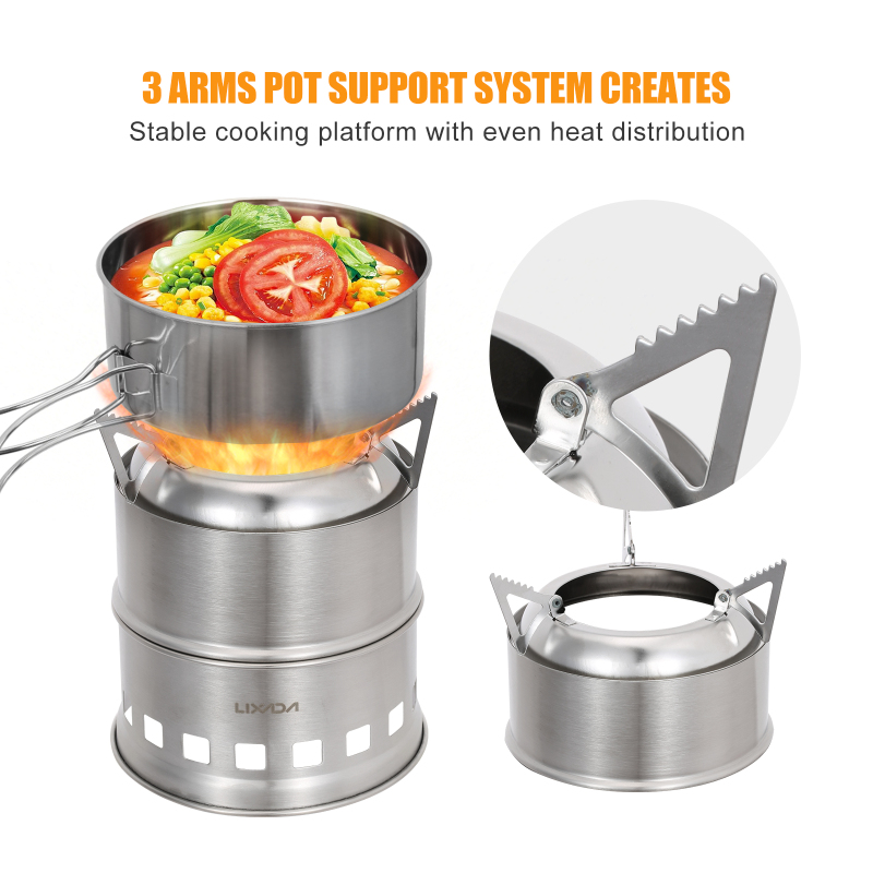 Lixada stufa a legna in acciai - Outdoor Camping Stove Wood recensione e prezzo