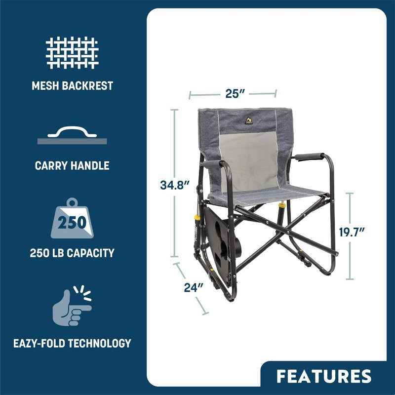 Sedia a dondolo pieghevole por - Outdoor Camping Rocker recensione e prezzo