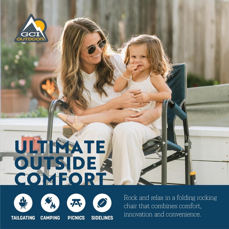 Sedia a dondolo pieghevole por - Outdoor Camping Rocker recensione e prezzo