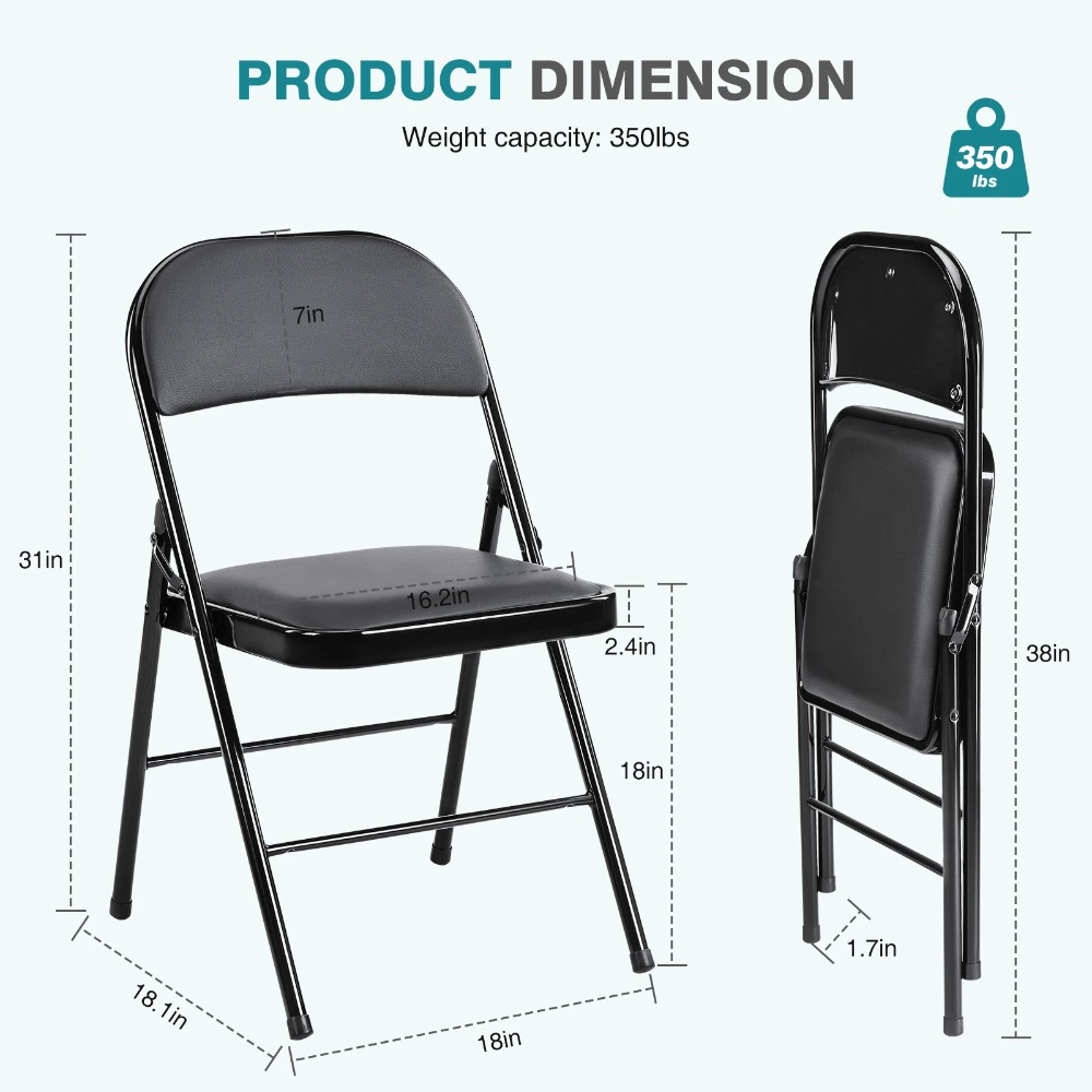 Set di 4 Sedie Pieghevoli Imbo - Outdoor Camping Folding Chair recensione e prezzo