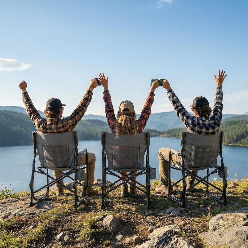 Sedia a dondolo pieghevole da  - Outdoor Camping Rocker recensione e prezzo