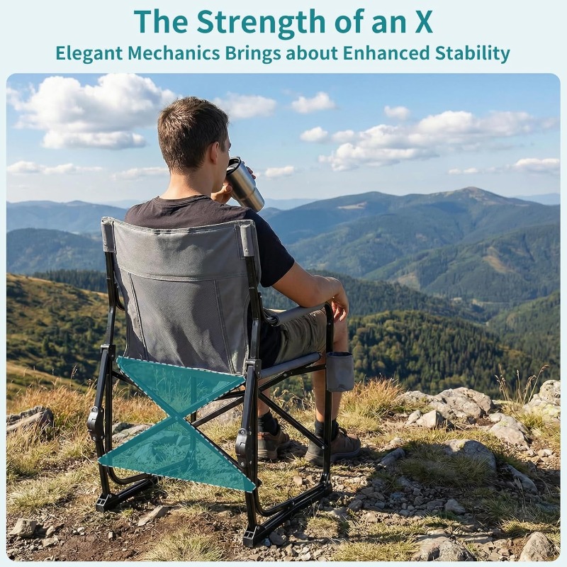 Sedia a dondolo pieghevole da  - Outdoor Camping Rocker recensione e prezzo