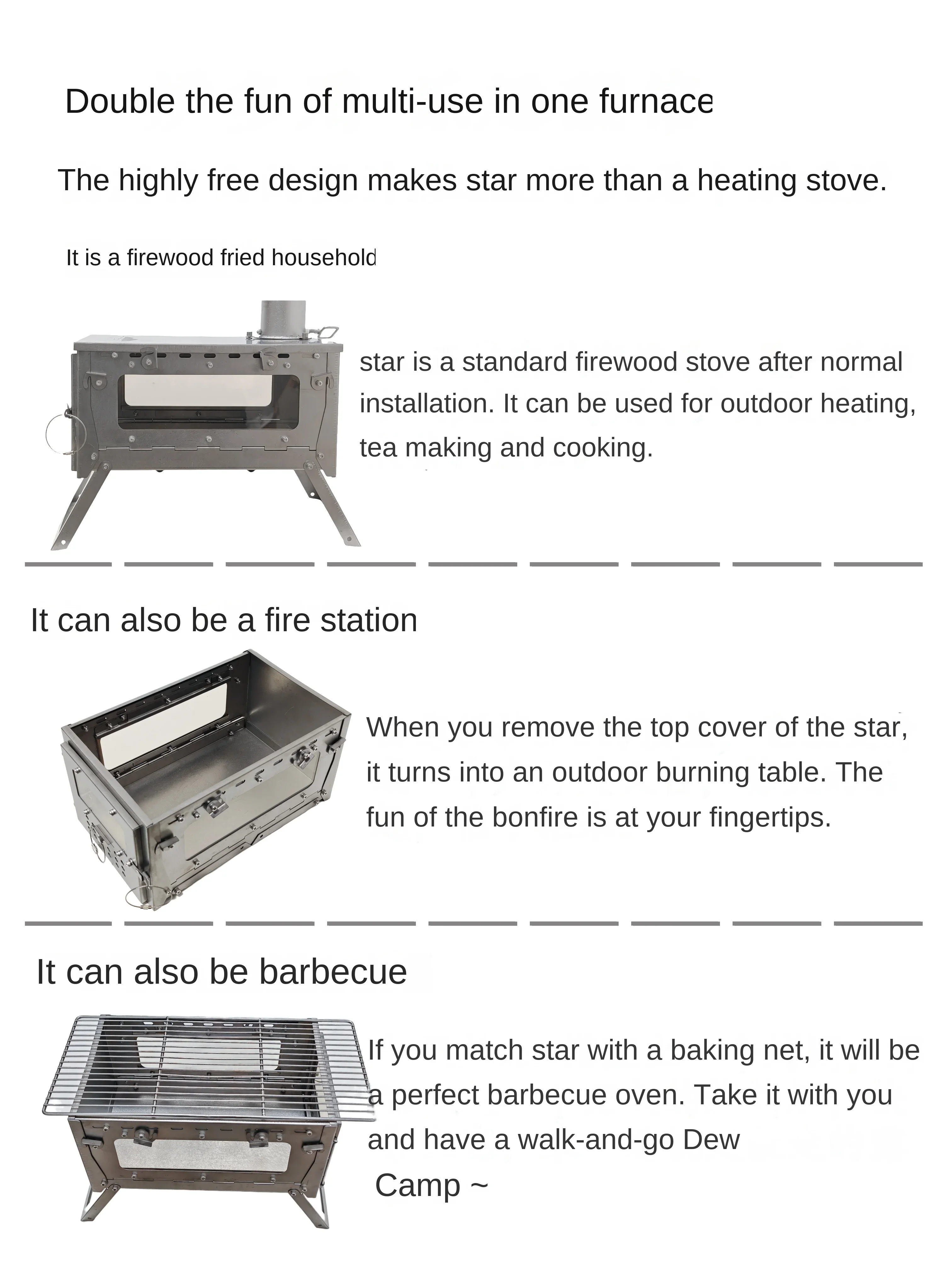 Stufa da ardere pieghevole in  - Outdoor Camping Oven recensione e prezzo