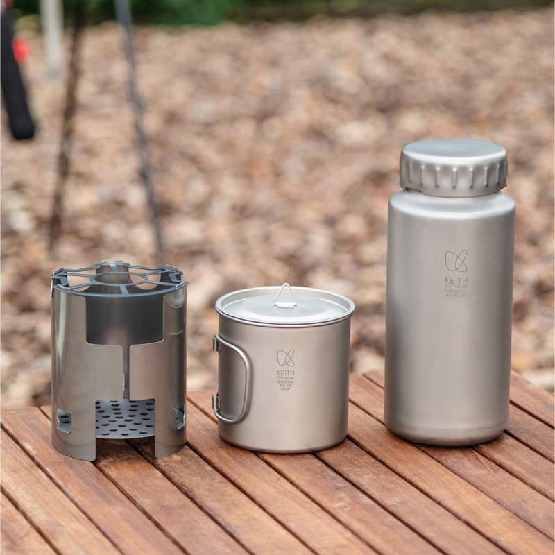KEITH Set da Campeggio in Tita - Outdoor Camping Stove Wood recensione e prezzo